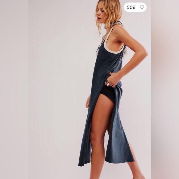 Free People x Daydreamer One Starry Maxi Muscle Tank size Med Vintage Black NWT - Picture 4 of 10